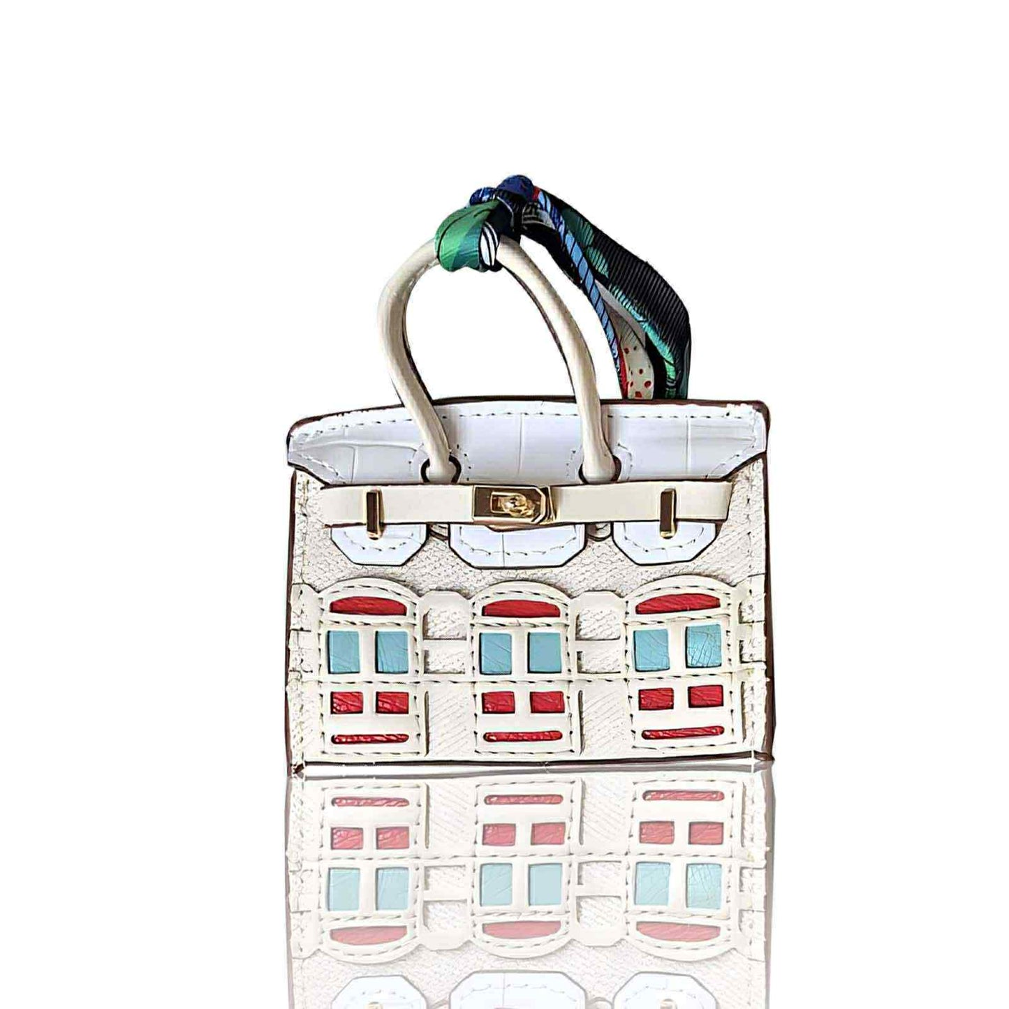 Luxury Boutique Series: Mini "Faubourg" Leather Handbag Charms | Micro-Bag Keychain & Bag Accessory