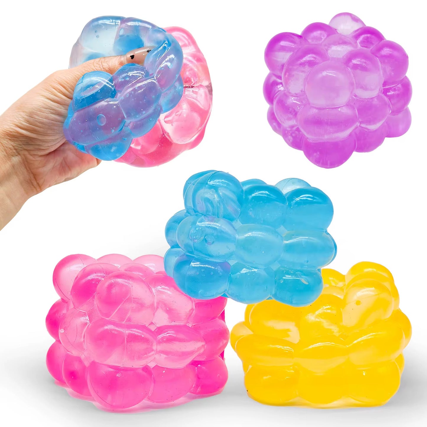 5.5cm Bumpy Sugar Cube Squish Squeeze Cube Sensory Fidget Toy for Stress Relief