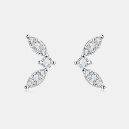Sparkala™ Platinum-Plated Pure Sterling Silver Stud Earrings