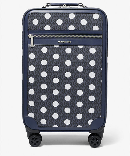 Michael Kors Polka Dot Logo Small Carry-On Suitcase – Navy/White. New w/ Tags