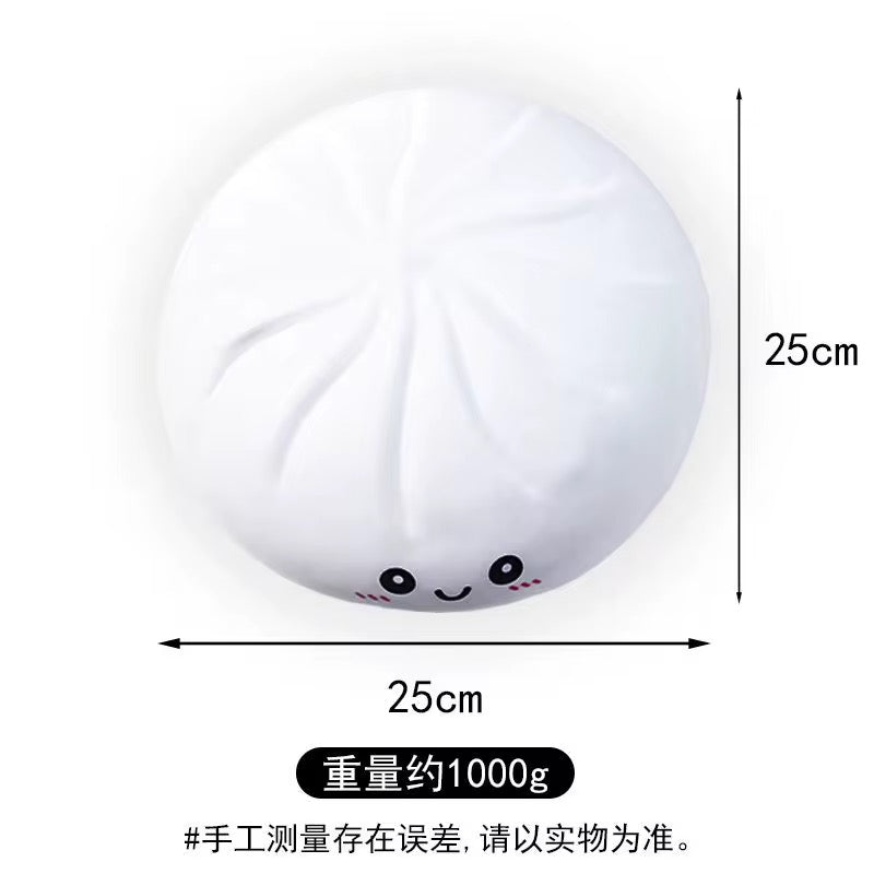 Giant 10-Inch Squishy Dumpling • Jumbo 2.2 lb Heavyweight Sensory Bao Bun Toy with Steamer