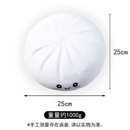 Giant 10-Inch Squishy Dumpling • Jumbo 2.2 lb Heavyweight Sensory Bao Bun Toy with Steamer