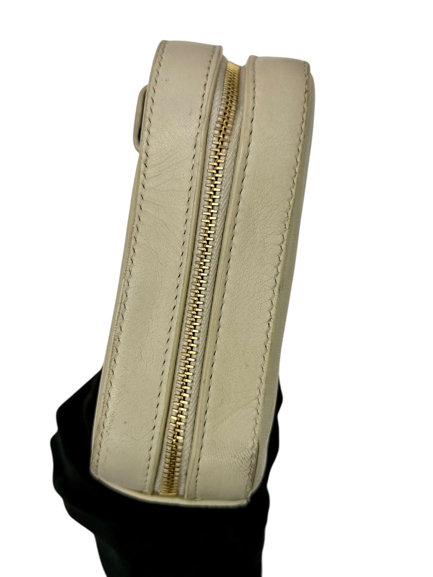Yves Saint Laurent YSL Vicky Monogram Camera Bag in Crema Soft Lambskin Leather with Gold Hardware - AUTHENTIC
