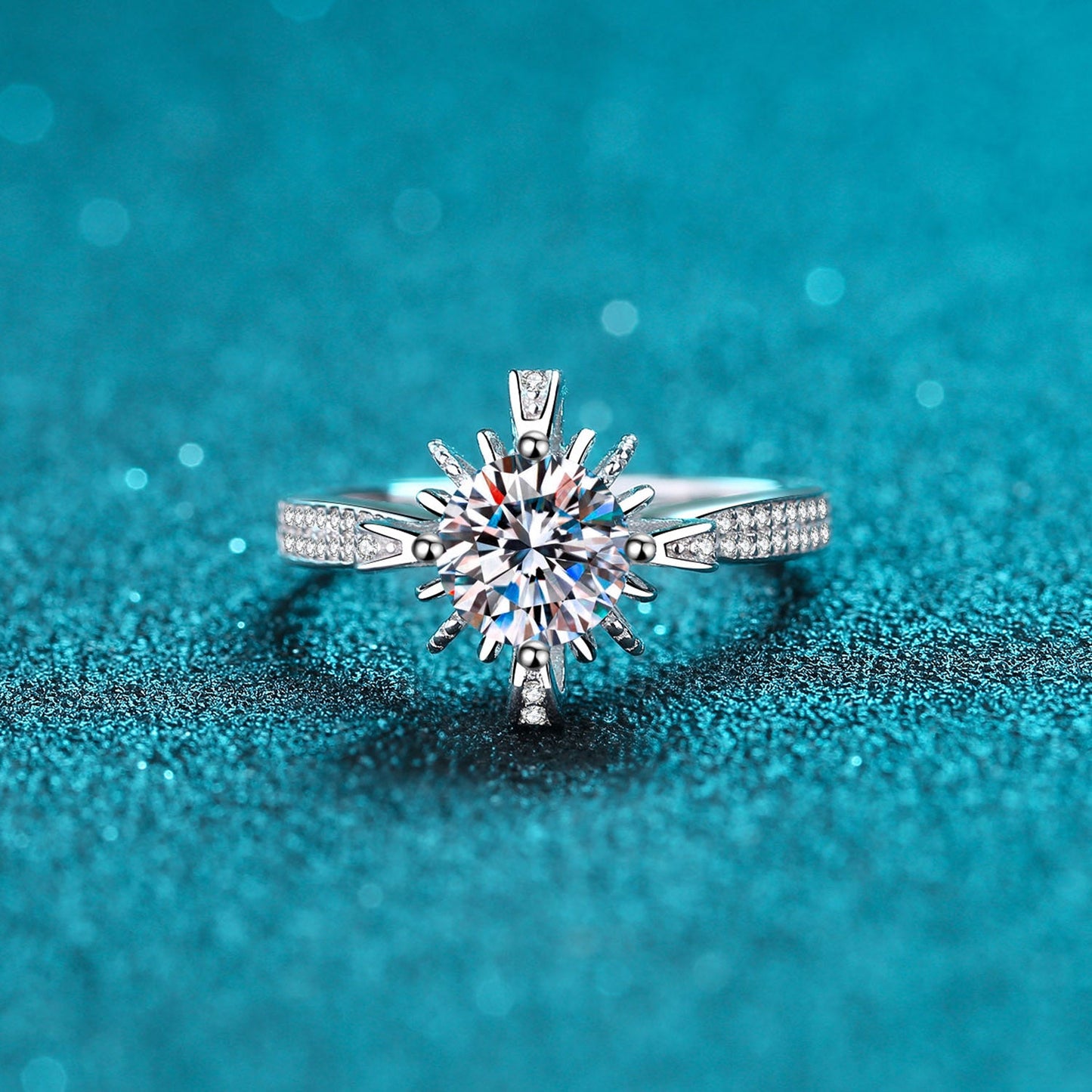 1 Carat Brilliant Round Cut Sparkala™ Pure Sterling Silver Ring