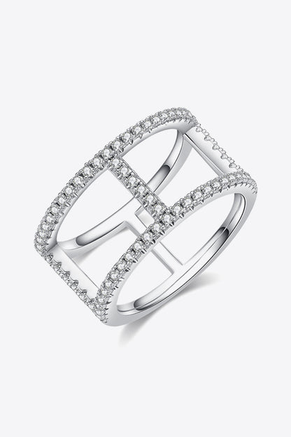 Always Get Better Sparkala™ Box Ring (Platinum Over Pure Sterling Silver)