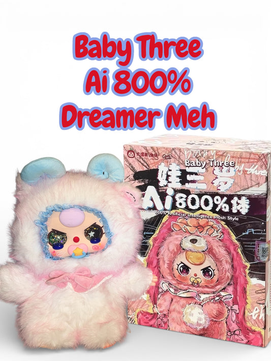 Baby Three Ai 800% White/Pink Dreamer Meh Sheep Plush - Various Eye Styles, Expressions & Accessories