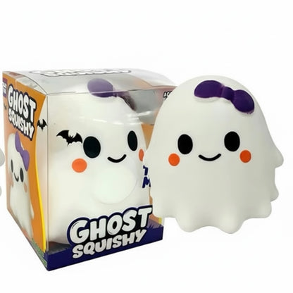 6” Giant Jumbo Cute Ghost Squishy Toy | Flour-Filled Sensory Fidget Relief