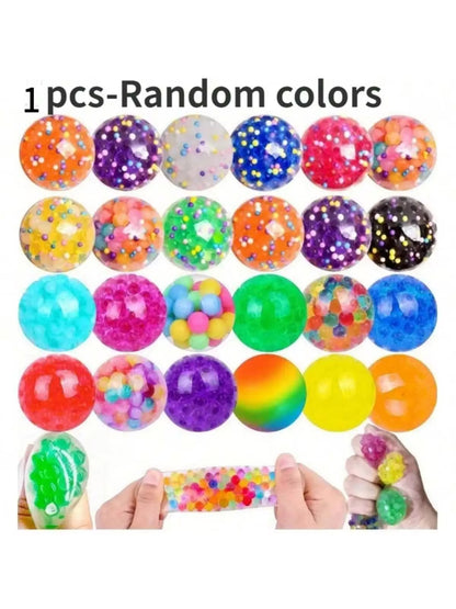 Mini Boba Bead Stress Popper Balls – 3.5cm Squeeze Sensory Grape Toys, Colorful Squishy for ADHD, Anxiety Relief