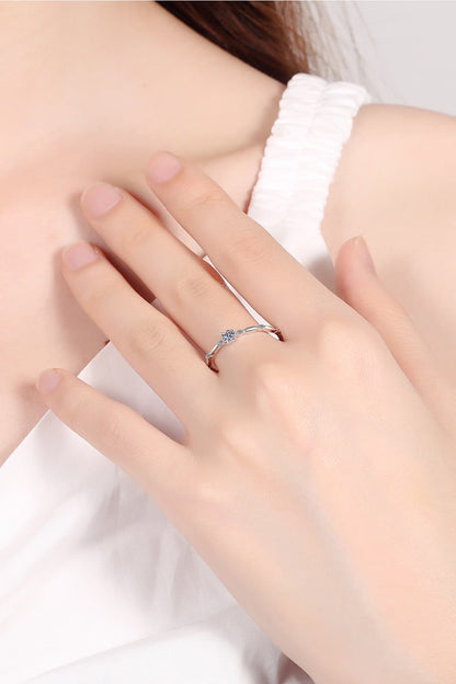 Sparkala™ 925 Sterling Silver Rhodium-Plated Beaded Ring