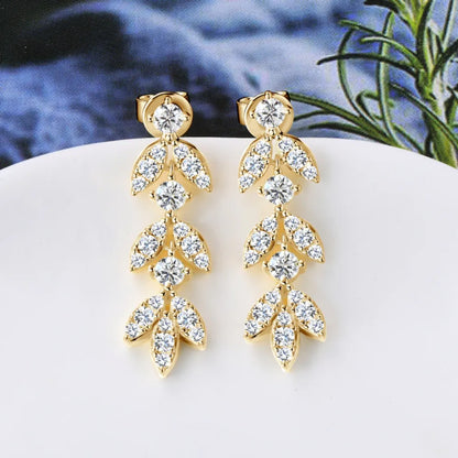 925 Sterling Silver Sparkala™ Leaf Earrings