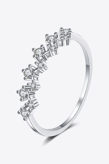 Sparkala™ Rhodium-Plated Half-Eternity Ring