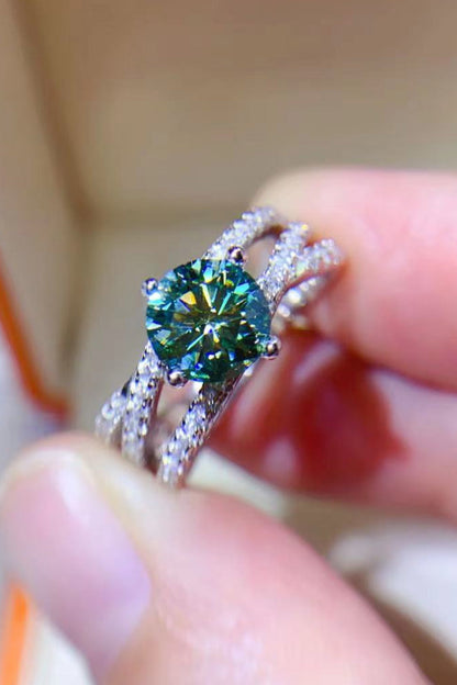1 Carat Sparkala™ Contrast Platinum Over Pure Sterling Silver Ring