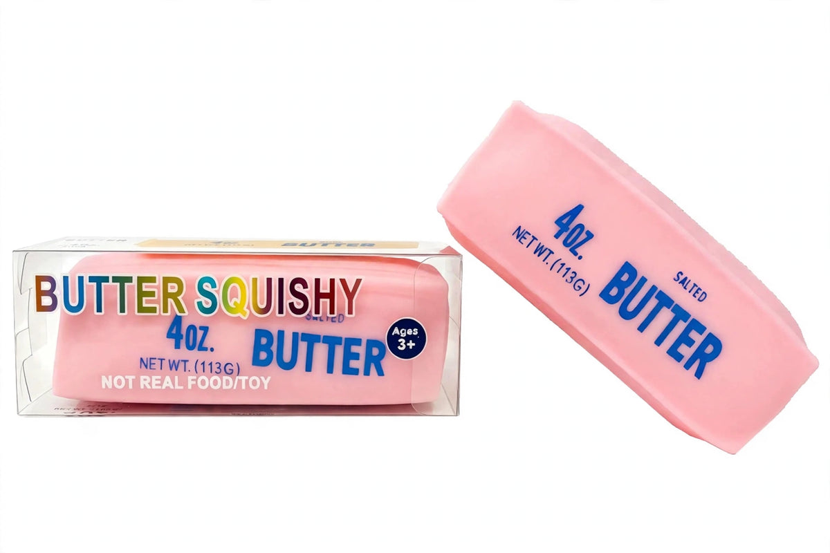 Crunchy Butter Squishy Toy 14cm Building Block & Clay Filled Sensory Fidget Toy Stress Relief