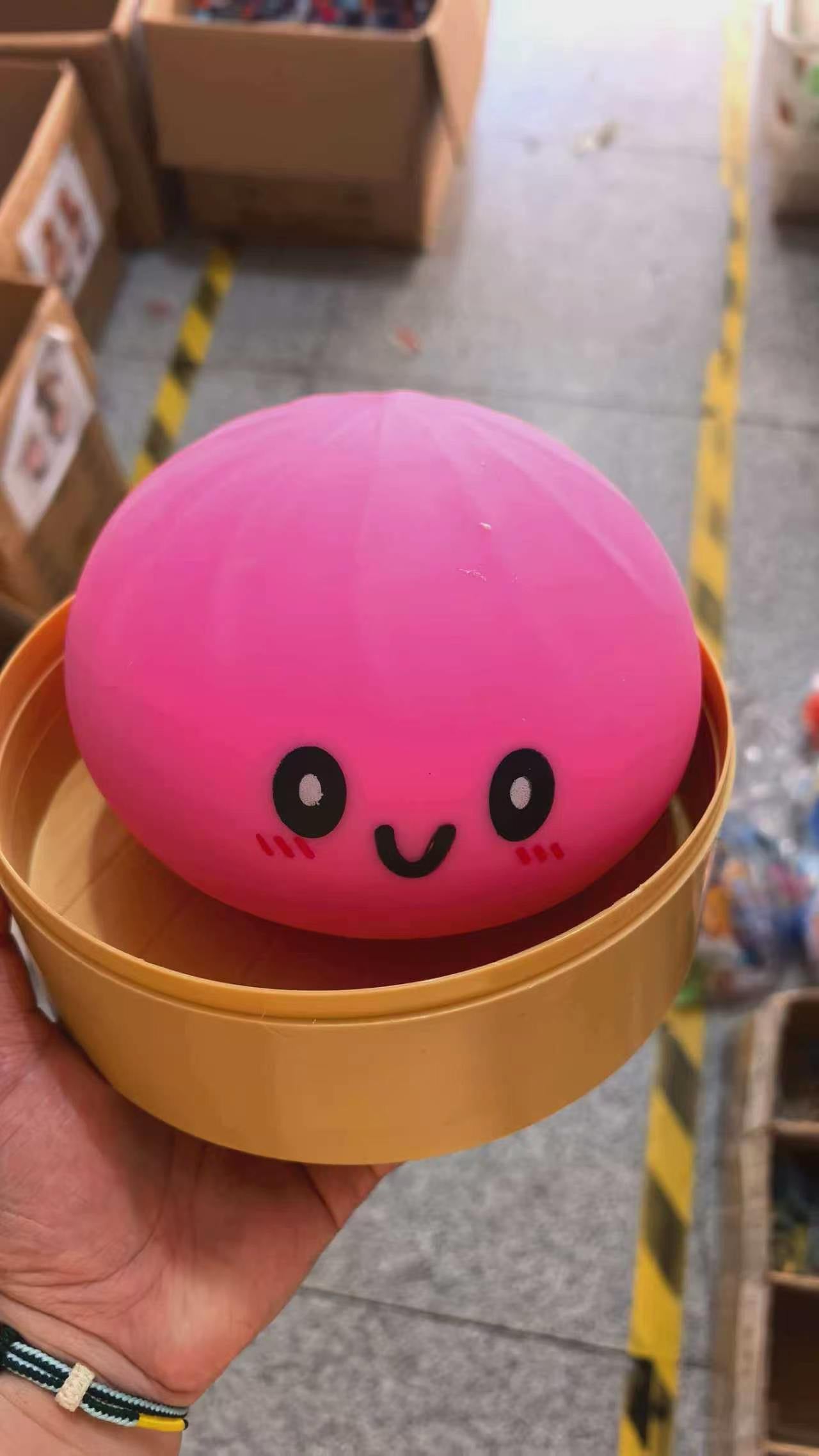 JUMBO 15cm Kawaii Dumpling Squishy Super Soft with Steamer Storage Box