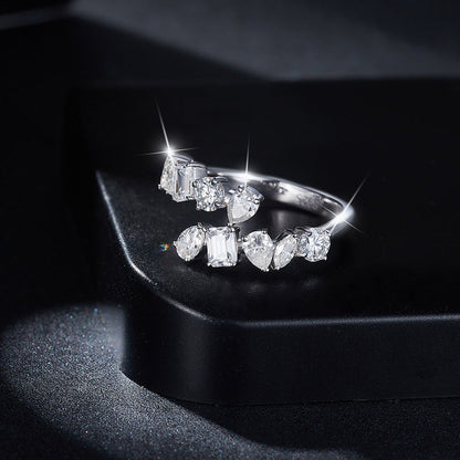 2.6 Carat Sparkala™ 925 Sterling Silver Bypass Ring