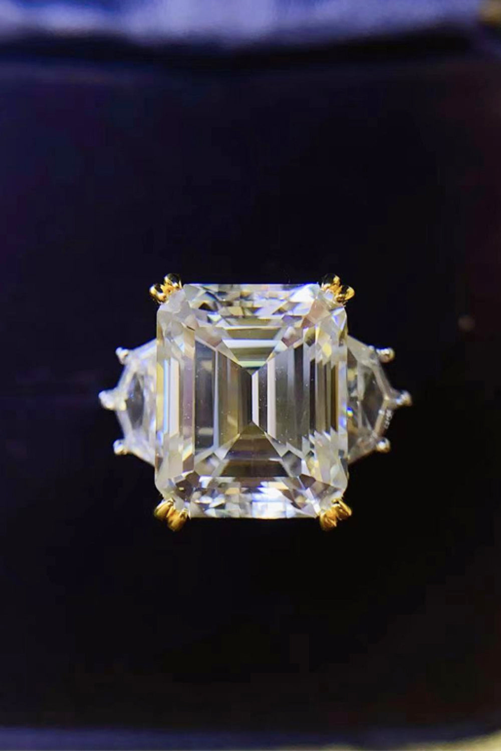 5 Carat Emerald-Cut Sparkala™ Platinum Over Pure Sterling Silver Ring