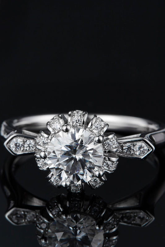 1 Carat Brilliant Round Cut Sparkala™ Platinum Over Pure Sterling Silver Ring