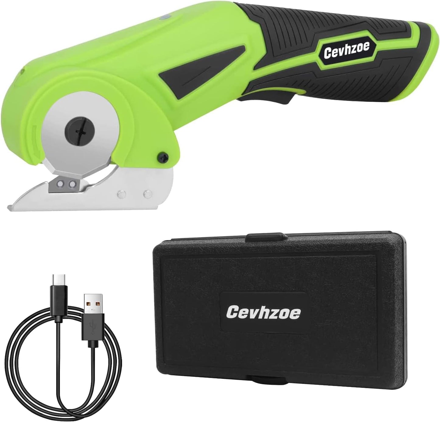 4V Cordless Electric Scissors - Heavy Duty Rotary Cutter for Crafts, Fabric & Cardboard