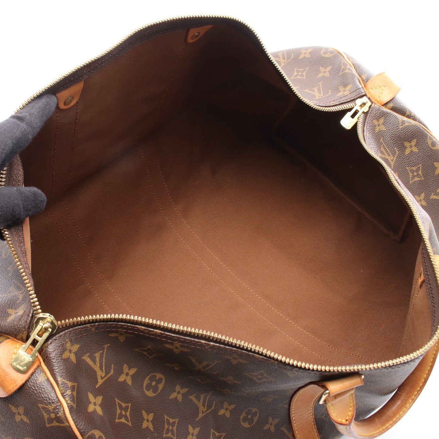 Louis Vuitton Monogram Keepall 55 Bandoulière Boston Travel Bag – Vintage Canvas & Vachetta Leather
