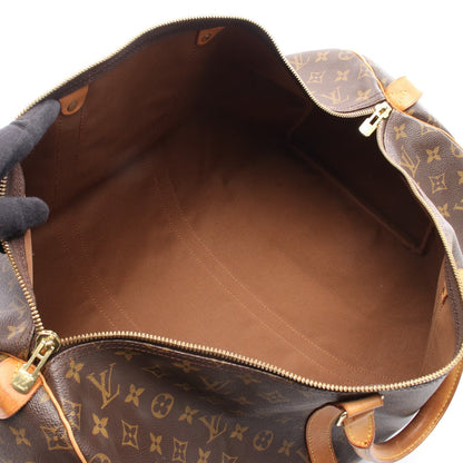 Louis Vuitton Monogram Keepall 55 Bandoulière Boston Travel Bag – Vintage Canvas & Vachetta Leather