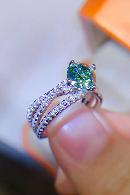 1 Carat Sparkala™ Contrast Platinum Over Pure Sterling Silver Ring
