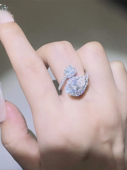 2 Carat Sparkala™ 925 Sterling Silver Bypass Ring