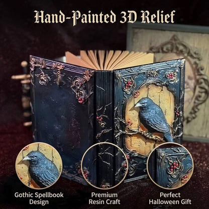 3D Dragon Eye Resin Journal – Handmade Gothic Embossed A5 Notebook, Blank Vintage Fantasy Diary & RPG Spellbook