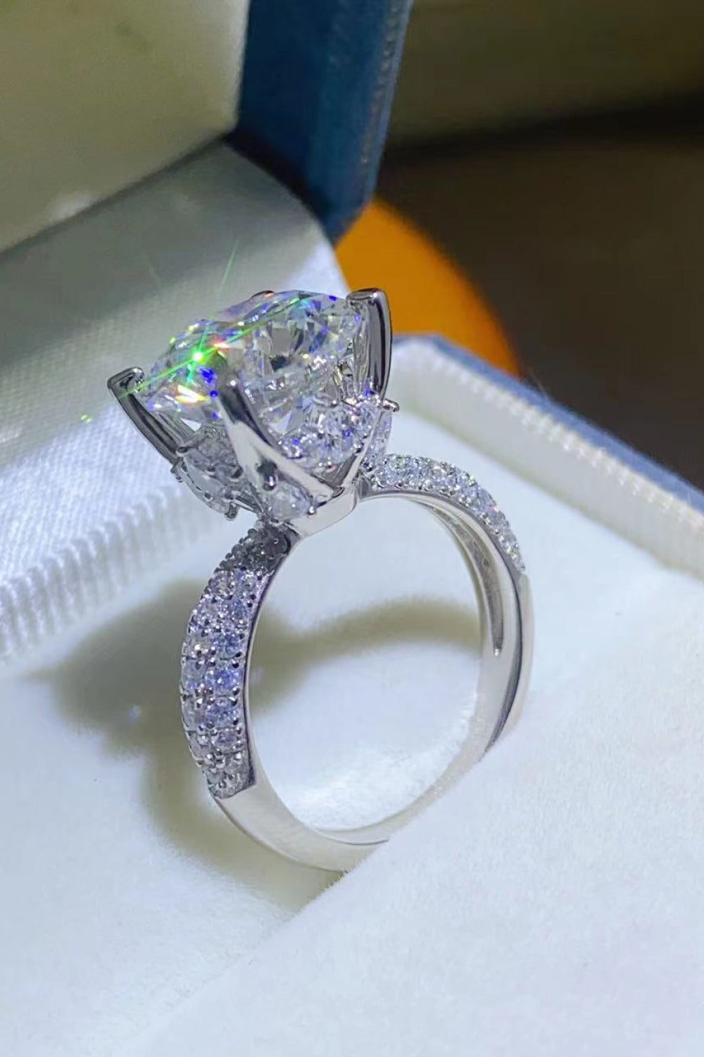 5 Carat Brilliant Round Cut Sparkala™ Platinum Over Pure Sterling Silver Ring