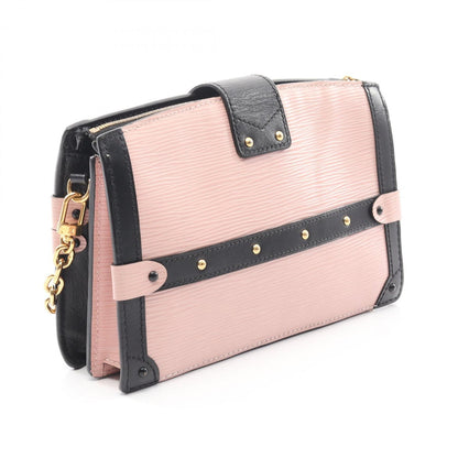 Louis Vuitton Trunk Clutch Epi Rose Ballerine Pink & Black Shoulder Bag