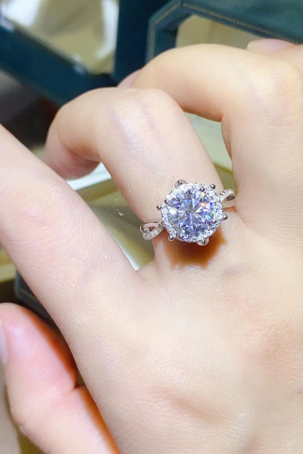 2 Carat Brilliant Round Cut Sparkala™ Platinum Over Pure Sterling Silver Ring