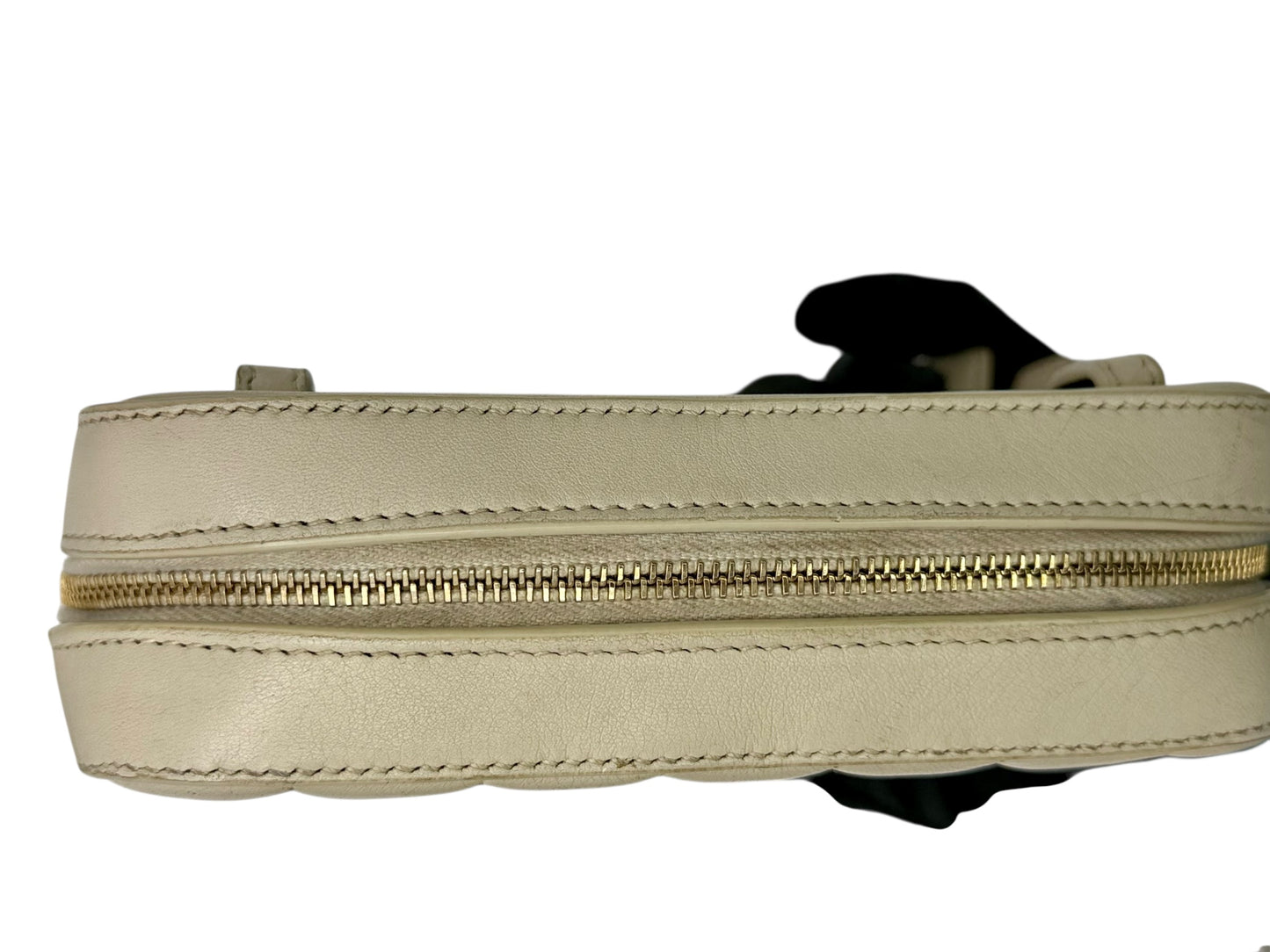 Yves Saint Laurent YSL Vicky Monogram Camera Bag in Crema Soft Lambskin Leather with Gold Hardware - AUTHENTIC