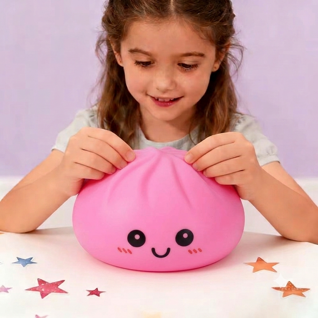 JUMBO 15cm Kawaii Dumpling Squishy Super Soft with Steamer Storage Box