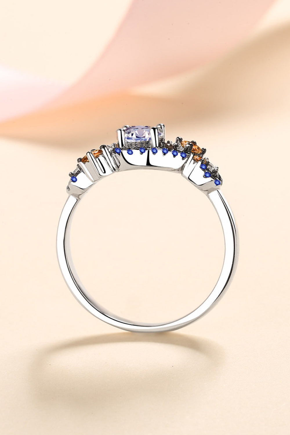 Sparkala™ Contrast 925 Sterling Silver Ring