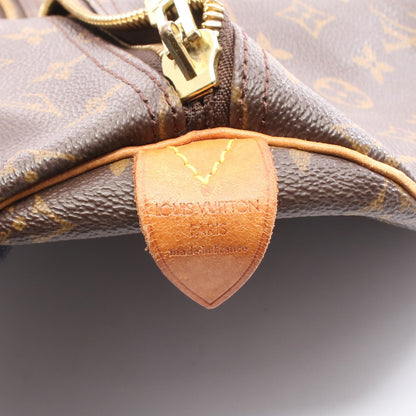 Louis Vuitton Monogram Keepall 55 Bandoulière Boston Travel Bag – Vintage Canvas & Vachetta Leather