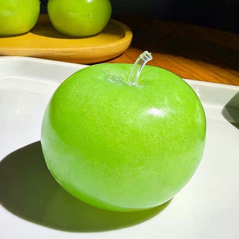 Green Apple Slushy Stress Ball – Moldable Ice Sand ASMR Squishy Fidget Toy for Anxiety & Focus, Silky TPR Crunchy Sound Squeeze Ball