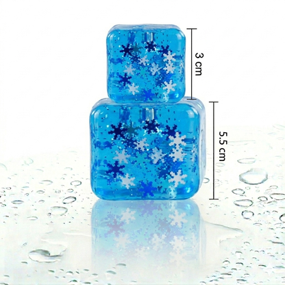 Sugar Snowflake Maltose Squish Squeeze Sensory Cubes Ultra-Satisfying Slow Rise TPR Toys