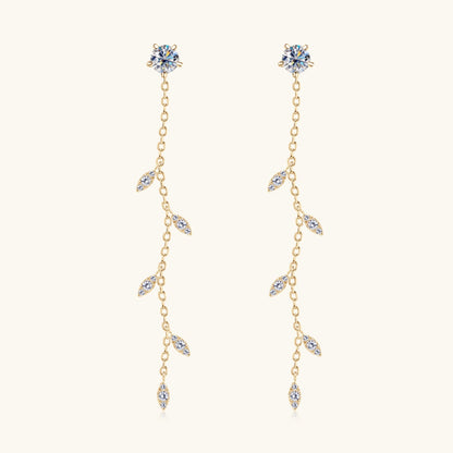 1.38 Carat Sparkala™ Pure Sterling Silver Leaf Earrings