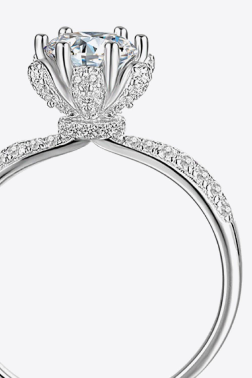 1 Carat Round Brilliant Round Cut Sparkala™ 6-Prong Ring (Platinum Over Pure Sterling Silver)