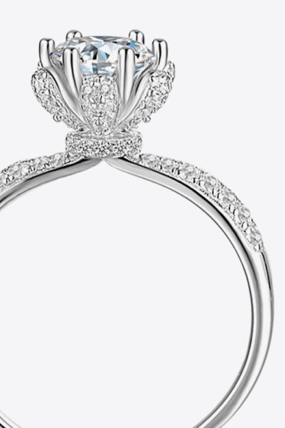 1 Carat Round Brilliant Round Cut Sparkala™ 6-Prong Ring (Platinum Over Pure Sterling Silver)