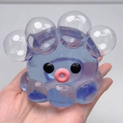 Shorty Purple Jelly Octopus Sticky Squish Squeeze Fidget Toy 8cm