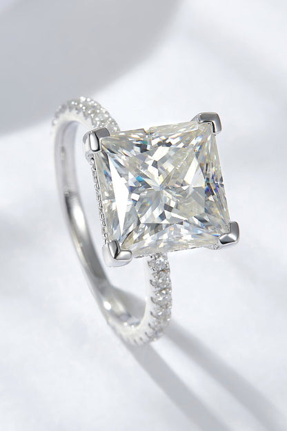 5.52 Carat Radiant-Cut Sparkala™ Ring (Platinum Over Pure Sterling Silver)