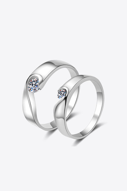 Sparkala™ Rhodium-Plated Inlaid Swirl Ring
