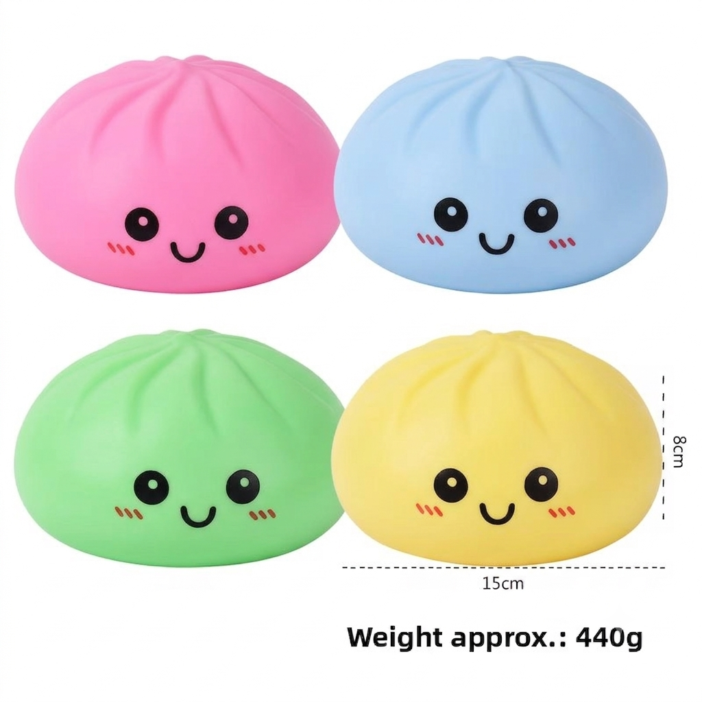 JUMBO 15cm Kawaii Dumpling Squishy Super Soft with Steamer Storage Box