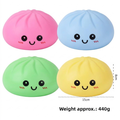 JUMBO 15cm Kawaii Dumpling Squishy Super Soft with Steamer Storage Box