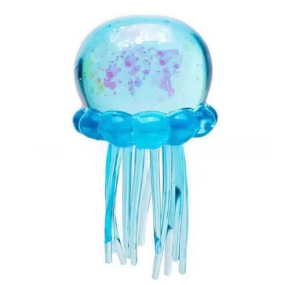 Jellyfish Glitter Squeeze Toys - 4-Inch Sensory Squishy Stress Anxiety Reliever Fidget Toy