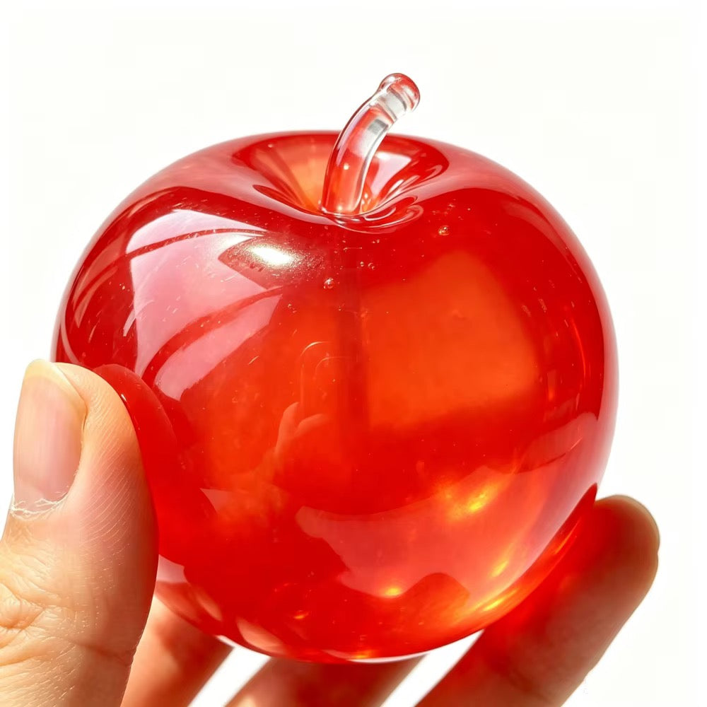 Clear Red Vaseline Apple Squishy Toy 6cm – Silky Smooth