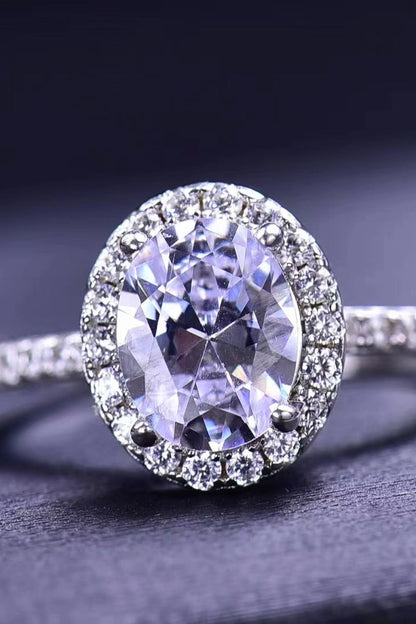 2 Carat Oval-Cut Sparkala™ Ring (Platinum Over Pure Sterling Silver)