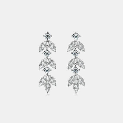 925 Sterling Silver Sparkala™ Leaf Earrings