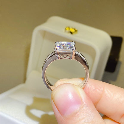 3 Carat Princess-Cut Sparkala™ Pure Sterling Silver Square Shape Ring