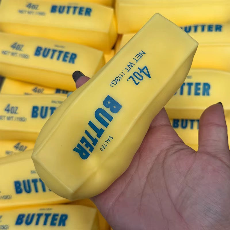 Crunchy Butter Squishy Toy 14cm Building Block & Clay Filled Sensory Fidget Toy Stress Relief